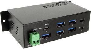 Coolgear 7 Port USB 3.2 Gen 1 Type-C Hub w/ ESD Surge Protection & USB-C Upstream