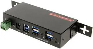 Gearmo USB 3.0 4 Port Industrial Metal Hub w/15KV ESD Protection