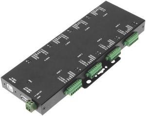 USBGear 8-Port Terminal Block RS232/422/485 to USB Isolation/Surge Protection