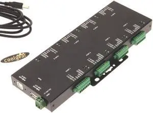 USBGear 8-Port Terminal Block RS232/422/485 to USB Adapter - Industrial Serial Converter with 921.6Kbps Data for Automation, PLCs, Sensors, and Legacy Integration