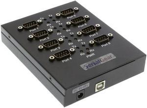 Coolgear USB USB 2.0 Serial high speed adapter box industrial 8-port RS-232 FTDI