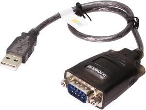 Coolgear 12in. High-Speed USB to RS-232 Serial DB9 Adapter Cable - Windows 7/8