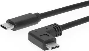 Coolgear 1.5m (4.9ft.) USB 3.2 Gen 2 Type-C to Right Angle Type-C Cable 5A 100W