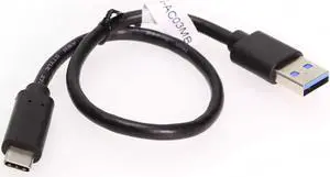 Coolgear USB 3.2 Gen 2 Type-C Male to Type-A Male Cable - 1ft