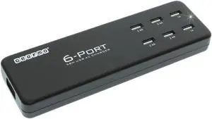 gearmo 6 port usb ac charger 58w - wall mountable usb charger