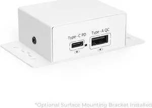 Coolgear ChargeIT! Mini Desktop 75W Dual Port USB-A & USB-C PD Charger w/ PPS & QC4.0 Support