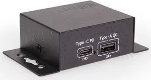 Coolgear Industrial 4 Port USB 2.0 Powered Hub with Power Adapter for PC-MAC
