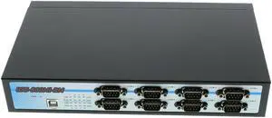 Coolgear USB-8COMi-RM USB to Octal RS-232/422/485 adapter metal case w/DIN-Rail