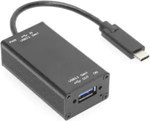 Coolgear Single Port Managed USB-C Adapter  Power Control, 5Gbps Data Transfer, and Surge Protection