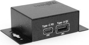 Coolgear Chargeit! Mini 75W Dual Port USB-A & USB-C PD Charger w/ PPS & QC4.0 Support