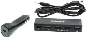 Gearmo 5-Port USB Car Charger 36W DC Charging for Travel