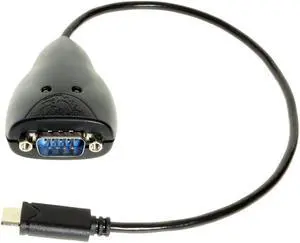 USBGear USB C to Serial FTDI Adapter Black for Windows 10 Fully Supported!