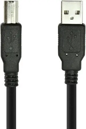 USBGear 6ft. Black USB 2.0 Device Extension Cable A-Male to B-Male