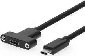 Coolgear USB 3.2 Gen 2 Type-C Male to Female High Quality Panel Mount Cable 36 inch