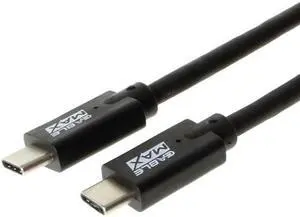 Cablemax USB 3.1 Type-C to C 3A 60W 1m PD Cable for Laptops, Consoles, Phones