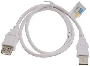 USBGear USB 2.0 Hi-Speed A to A Extension Cable 24-inch Pure White