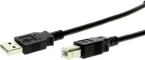 USBGear Black USB Cable A to B 8 inch High-Speed USB 2.0 Device Cable