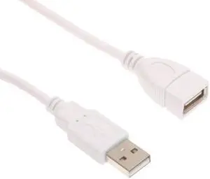 USBGear 1ft. White USB Cable A to A Extension Cable USB 2.0 High-Speed UltraFlex