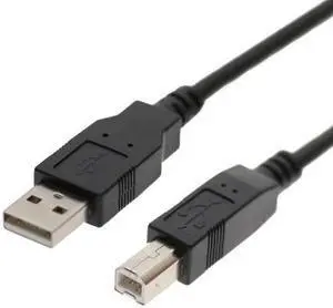 USBGear 1ft. Black USB 2.0 A to B Device Cable