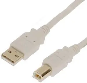 USBGear 1ft. White USB 2.0 Device Extension Cable A-Male to B-Male