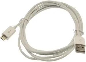 USBGear 6ft. White USB 2.0 Hi-Speed A to Micro B Device Cable