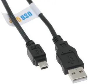 USBGear USB 2.0 Hi-Speed A to Mini B Device Cable 3ft. Black USBGEAR 28/28AWG