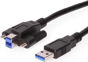 Coolgear 5ft. USB 3.2 Gen 1 SuperSpeed Standard Type-A to Screw-Lock Type-B Cable