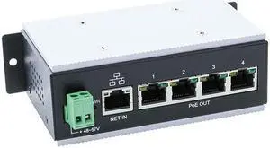 Coolgear 4-Port Gigabit PoE Switch with Uplink port