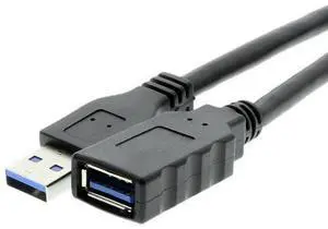 Cablemax 6ft Molded SuperSpeed A to A Female USB 3.0 Extension Cable Black Cablemax 6ft Molded SuperSpeed A to A Female USB 3.0 Extension Cable Black