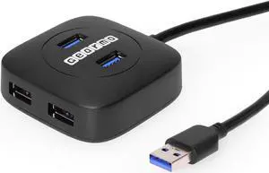 Gearmo 4 Port USB Type-A 3.2 Gen 1 Hub w/GL3510 Chipset Travel Series