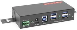 Gearmo USB 3.0 4 Port Industrial Metal Hub w/15KV ESD Protection
