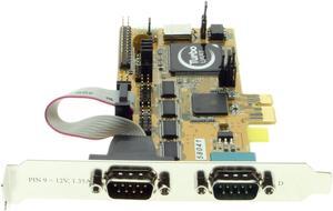 CableMax 4 port Serial RS-232 and 1 LPT port I/O PCI-Express 1x Card