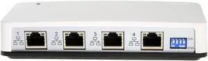 Coolgear 4-Port Gigabit Ethernet to USB3.1 Gen1 Adapter w/Mounting Kit
