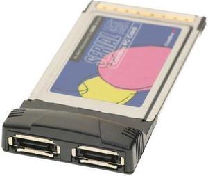 CoolGear 2-port eSATA PCMCIA CardBus-32 Laptop Adapter