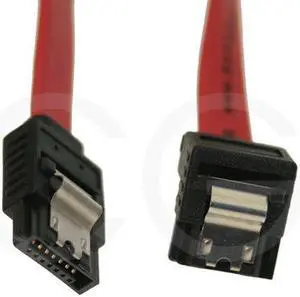 8in Serial ATA SATA Latching Cable Straight to Right Angle