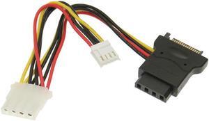 SATA power to 4 Pin Molex - 4 Pin Floppy Power Cable Y Adapter 5 inch