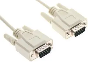 Cablemax 10ft. DB9 Male to Male Serial Cable with Molded Shielded Connectors