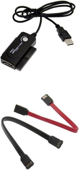 CableMax USB to SATA & IDE Bridge Adapter / Converter Cable for SATA and ATA IDE Hard Drives