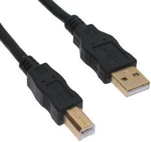 USBGear 15ft. Black USB 2.0 A to B Device Cable