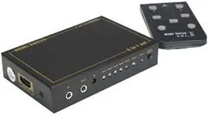 Cable Wholesale HDMI Switch, 5 HDMI Female Input x 1 HDMI Female Output, 5x1, Remote Control Included