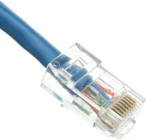 Cat5e Ethernet Patch Cable, Bootless, 3 foot - Blue