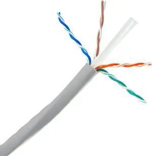 Cable Wholesale Connectors  Bulk Cat6 Gray Ethernet Cable, Stranded, UTP