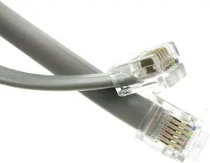 RJ12, 6P / 6C, Silver Satin Flat, 1:1, 14 ft (Data)