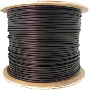 CAT5E, CMXT Outdoor / Direct Burial, Waterproof Tape, 350MHz, Solid, 24 AWG, Black, 1000 ft, Spool