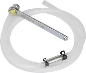 FIRSTINFO Mini 7mm Brake Fluid Clutch Bleeder Hose with 12 Point Wrench and Check Valve For Brake Bleeding & Hydraulic Clutch Systems