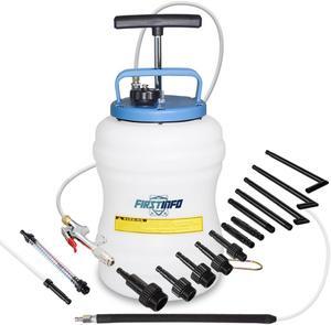 FIRSTINFO 10.5 Liter Manual ATF Refill System Dispenser Auto Transmission Fluid Refill Pump with 14 Pieces OE Style Transmission Filling Adapters Packed in Convenient Storage Case