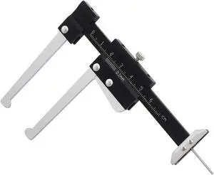 FIRSTINFO Manual Auto Brake Disc Depth Gauge Ruller and Tire Tread Depth Gauge 0-60mm Metric Measuring Caliper