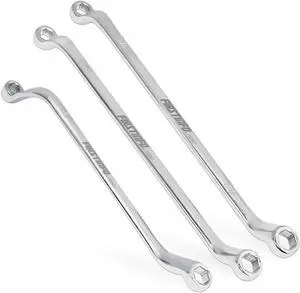 FIRSTINFO Offset Automotive Brake Bleeder Wrench 6 Sizes In 1 Set Tool 8 mm, 9 mm, 10 mm,11 mm, 3/8-inch, 7/16-inch
