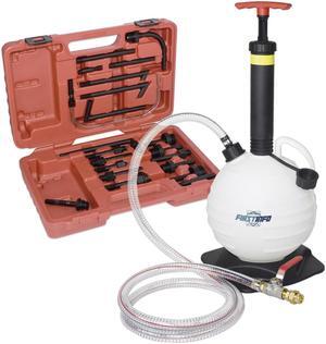 FIRSTINFO 6 Liter Manual ATF Refill System Dispenser Automatic Transmission Fluid Oil and Liquid Refill Pump Kit w/ 20-Piece ATF Filler Adapters