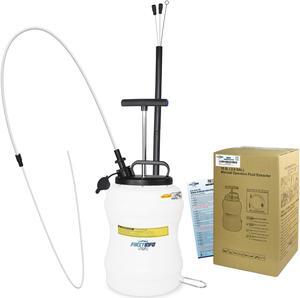FIRSTINFO Patented 10.5L Manual Fluid/Oil Change Extractor Pump for Automobile Fluids Evacuation w/Extra Storage Tube & Dia. 3.5 x 4.5mm Tube